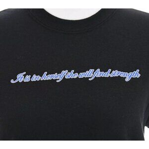 NWT Women Inspirational Girl Power Strength Braverman Graphic T-Shirt Gym Sz S